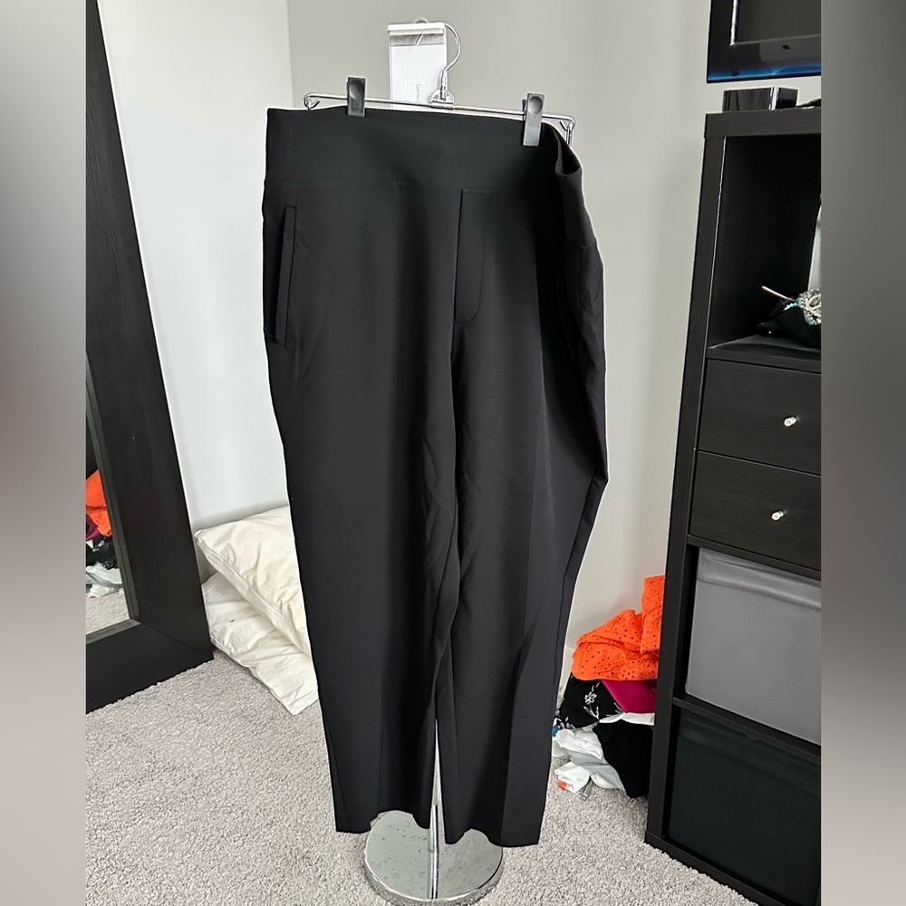 Athleta Black Straight-Leg Trousers
